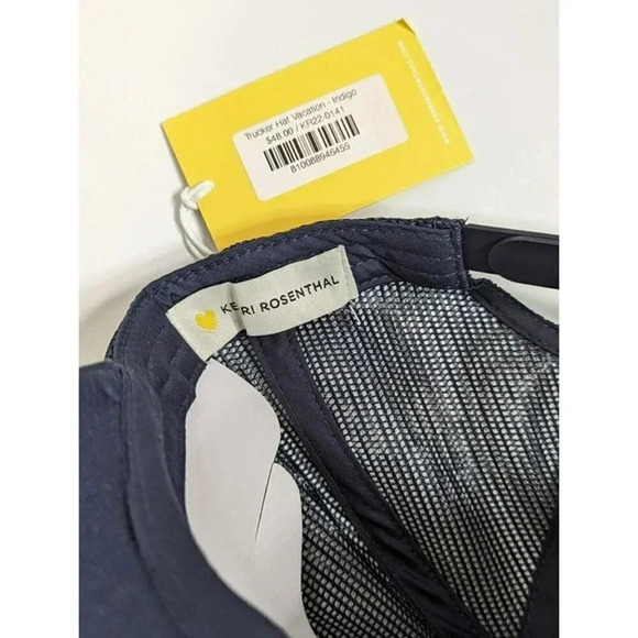Kerri Rosenthal Women's Patch Stripes Trucker Hat in Navy (MSRP $48) - Picture 7 of 7